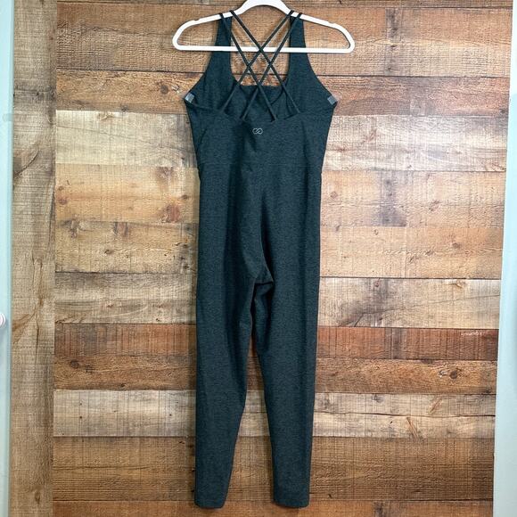 Calia LustraLux Bodysuit Pants Strappy Back Deep Aqua Blue Size Medium - Picture 4 of 11